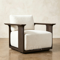 Fauteuil d'extérieur en aluminium toutes saisons, sièges de jardin de luxe avec coussin en mousse haute densité et tissu résistant aux UV pour terrasse