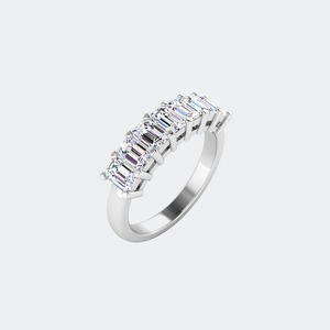 Luxury 1ctw Lab Grown <b>Emerald</b> Cut Diamond <b>Silver</b> <b>Ring</b> Elegant Brilliant Cut E F Color VS VVS Diamond Party Wedding Jewelry - Product Image 4