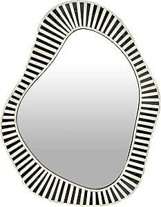 Modern Round Brass Wall <b>Mirror</b> Decorative Framed Circular Design for Home Interior Accent - Product Image 2
