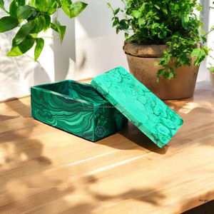 High Grade Exquisite Jewelry <b>Box</b> Polished Natural Malachite Quartz Agate Storage <b>box</b> for antique Jewelry Gift Love Healing bulk - Product Image 6