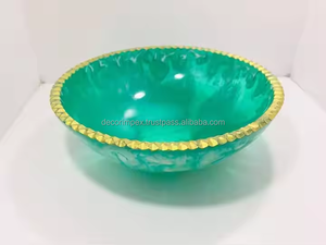 Quality to resin <b>decorative</b> bowl set round serving bowls for salad fruit snacks or kitchen home table <b>decor</b> - Product Image 2