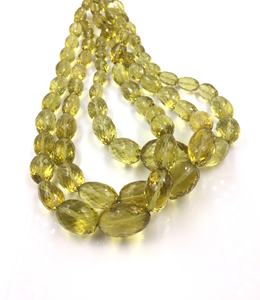 Cuentas de cuarzo miel natural facetadas en forma ovalada, cuentas de piedras preciosas para la elaboración de joyería fina. - Product Image 3