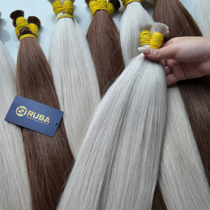 Cheveux humains blonds et bruns en gros, 100 % naturels, qualité supérieure, cheveux vierges vietnamiens, super double drawn, couleur tendance - Product Image 2