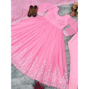 Robe XL de soirée de créateur avec pendentif et look élégant Dupatta - Product Image 4