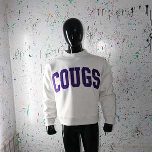 Sudadera COUGS ASH GREY con cuello alto, 100% PURPEL, con apliques bordados, cuello ancho, hilos finos - Product Image 1