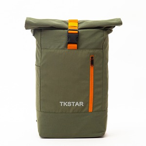 Mochila enrollable verde oscuro de gran capacidad, mochila ligera para exteriores, mochila de montañismo, mochila sencilla para senderismo, mochila deportiva - Product Image 1