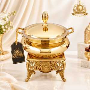 Luxury Gold Dome Stainless Steel Birdcage Chafing Dish Round <b>Food</b> <b>Warmer</b> <b>Buffet</b> <b>Server</b> Tabletop Casserole Dish Wholesale Supply - Product Image 2
