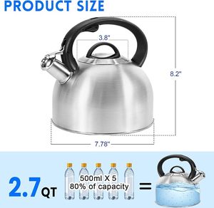 Elegant Eco-Friendly Stainless Steel Tea Coffee <b>Pot</b> Cover <b>Lid</b> Durable Serving Kettle Mirror Finish Hotel Restaurant Home Kitchen - Product Image 2