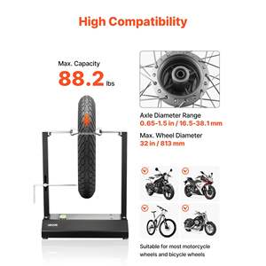 Support de centrage de roue de moto réglable de 32 pouces de diamètre, capacité de 88,2 livres pour les essieux creux, cônes de centrage - Product Image 3