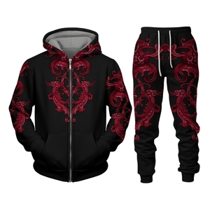 ชุดเสื้อผ้าผู้ชายแบบกำหนดเอง ชุดเซ็ต 2 ชิ้น ชุดวอร์ม ชุดออกกำลังกายสำหรับผู้ชาย - Product Image 3