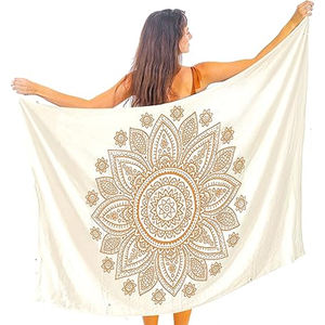 Pareo de Playa para Mujer, Ligero, de Secado Rápido, Estampado, de Algodón, con Logotipo Personalizado, Proveedor Mayorista - Product Image 1