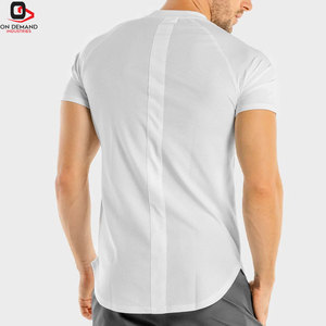 T-shirts de sport en maille premium doux au toucher, coupe ajustée, respirants, séchage rapide, impression personnalisée pour le fitness et le confort quotidien - Product Image 3
