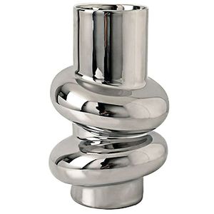 Minimalist aluminium Chrome PlatedTabletop <b>Vase</b> Handmade Decorative Flower Pot for Home Interior Design - Product Image 2