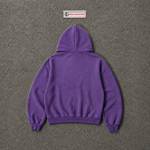 Sudadera con Capucha Morada con Estampado Gráfico de Personajes Divertidos, Estilo Vintage Lavado, Streetwear, Oversize, Casual, Unisex - Product Image 6