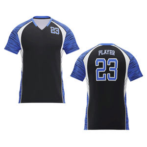 Uniforme de volley-ball unisexe personnalisé imprimé par transfert thermique 100% polyester, t-shirt de sport de haute qualité à manches courtes - Product Image 5