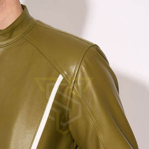 Veste d'hiver pour homme de haute qualité, taille XL, légère, en cuir et tissu tricoté, col montant, style urbain, directement de l'usine - Product Image 3