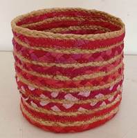 Panier de rangement en jute et coton tressé, grand format, style bohème, écologique, pour salle de bain, linge sale et jouets pour bébé