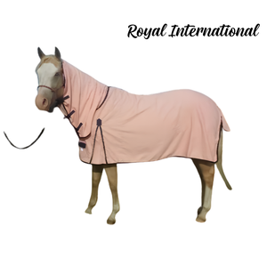 Couverture anti-mouches pour cheval avec protection du cou |   Couverture d'été légère et respirante |   Tapis de protection intégrale contre les insectes pour pâturage en étable - Product Image 1