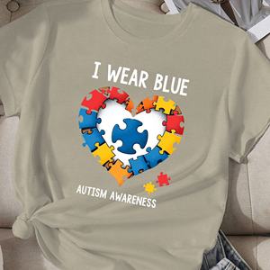 Camiseta cómoda para mujer CONCIENCIA AL AUTISMO AZUL - Product Image 3