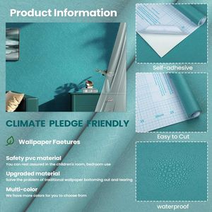 Carta da Parati Adesiva Verde Acqua 40 cm x 300 cm, Impermeabile e Rimovibile per Bagno, Piani di Lavoro, Cucina, Pellicola in Vinile - Product Image 4