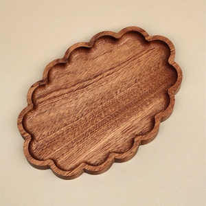 Ensemble de plateaux ovales en bois écologiques pour restaurants, assiettes en bois naturelles de qualité alimentaire pour fruits, collations et plateaux, décoration intérieure - Product Image 6
