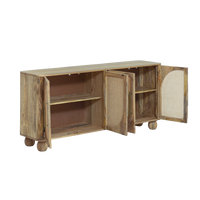 Buffet en bois de manguier et canne Vandana Prime Astra