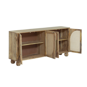 Aparador Vandana Prime Astra de madera de mango y caña - Product Image 2