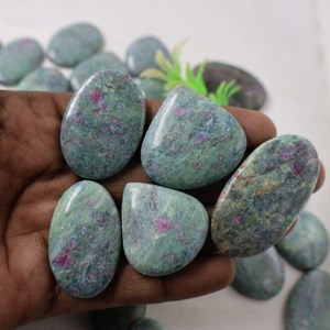 Rubí Natural en Fuchsite, Gema Suelta en Cabujón, Venta al por Mayor de Gemas Sueltas Naturales de Diferentes Formas para Joyería - Product Image 3