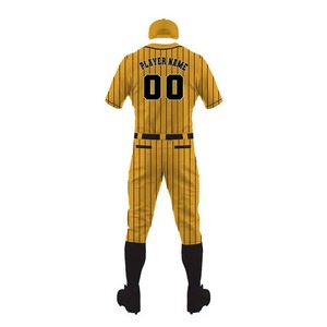 Newly customized design, breathable and quick-drying 100% polyester short-sleeved <b>baseball</b> uniform set, high-quality men's. - Product Image 3