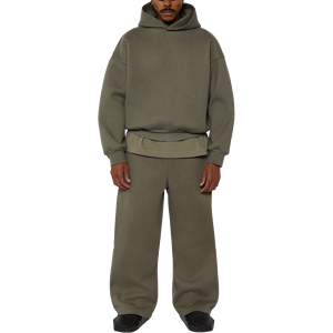Men's Sportswear Set Hooded <b>Jacket</b> with Front Pockets and Jogger Pants for Daily Active Lifestyle - Product Image 5