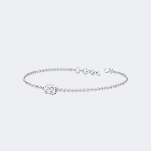 0.50CTW Emerald Bezel-Set Diamond Station <b>Bracelet</b> - Product Image 5