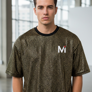 T-shirt imprimé oversize tendance 2026 avec strass pour homme, logo personnalisé, streetwear Y2K, coton épais, épaules tombantes, motif graphique - Product Image 6