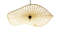 Lampe de plafond de style campagnard, tissage en bambou, lustre simple et créatif pour la décoration de café, restaurant, éclairage suspendu pour la pièce