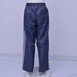 Men's Navy Blue Sporty <b>Cargo</b> Sweatpants <b>White</b> Stripes Elastic Waist Drawstring Midweight Cotton Breathable Eco-Friendly Pants - Product Image 3