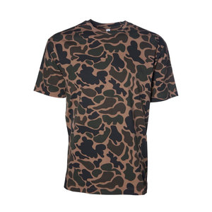T-shirt à manches courtes pour homme, imprimé camouflage, coupe classique, col rond, jersey décontracté en coton - Product Image 1