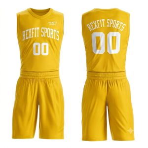 Conjunto de Pantalones Cortos y Camiseta de Baloncesto Bordados Personalizados, Uniforme Deportivo de Baloncesto de Malla Suave Hecho a Medida para Hombre - Product Image 4