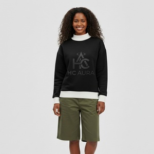 Sweat-shirt molletonné oversize à col montant pour femme, personnalisable avec logo, vente en gros, qualité supérieure, streetwear décontracté, le plus vendu - Product Image 6