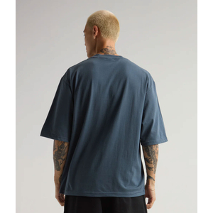 T-shirt à manches courtes surdimensionné pour homme, couleur unie, col rond, coupe décontractée, 100% coton tricoté, fabrication sur mesure, collection été - Product Image 2