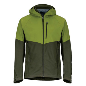 Veste softshell à capuche pour homme, orange et noir, style sportif, fermeture éclair, vêtements d'extérieur pour l'hiver - Product Image 3