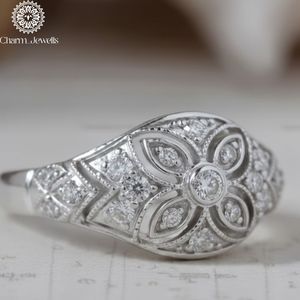 Bague Fleur en Argent 925 Charm_Jewells Style Vintage Unisexe pour Usage Quotidien - Product Image 6