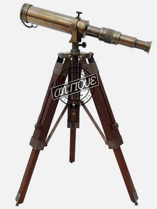 Telescopio Náutico Vintage con Trípode, Decorativo, de Colección, para Exhibición Educativa - Product Image 4
