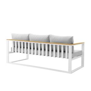 Outdoor Hivo Wooden <b>Garden</b> <b>Sofa</b> Set UV-Resistant PE Rattan High-Density Foam Cushions Patio Couch Table for Balcony Courtyard - Product Image 4
