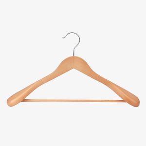 Cintre en bois moderne et élégant à épaules larges pour cuisine, salle de bain, garage, manteaux, pantalons, vestes, vêtements - Prix abordable - Product Image 1
