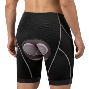 กางเกงปั่นจักรยานผู้ชายแบบรัดรูป ระบายความชื้นได้ดี บุฟองน้ำ ไนลอนผสมสแปนเด็กซ์ ความยาวแบบบรีฟ สำหรับเล่นกีฬากลางแจ้ง - Product Image 4