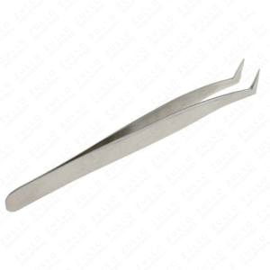 Deluxe Russian Volume Eyelash Tweezers L-Shape Stainless Steel Silver High Quality Precision Lash <b>Tool</b>, Customizable - Product Image 6