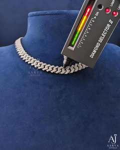Collar de Moissanita con Engaste de Garra Estilo Eslabón Cubano, Bañado en Rodio, Cadena de Plata de Ley 925, Joyería Hip Hop para Aniversario - Product Image 4