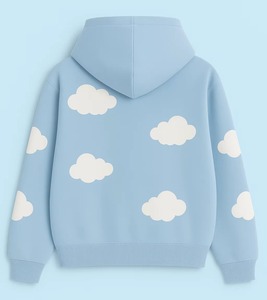 เสื้อฮู้ดดี้ผ้าฝ้ายคุณภาพสูง 100% สำหรับฤดูหนาว แบบ unisex  พร้อมโลโก้ทอแบบกำหนดเองด้านหน้า ชุด 2 ชิ้น ระบายอากาศได้ดี - Product Image 2