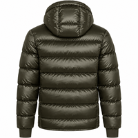 Service de fabrication sur mesure OEM, veste parka hybride imperméable et respirante unisexe d'hiver, veste à capuche zippée noire