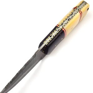 Customizable Stainless Steel Hunting <b>Knife</b> with Comfortable Handmade Curved Skinner <b>Knife</b> with <b>Bone</b> <b>Handle</b> & Leather Sheath - Product Image 3