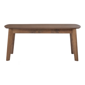 Modern Simple Knock Down Furniture <b>Walnut</b> MDF Center <b>Table</b> with Curved Edges and Solid Wood Legs for Hotel Apartment Office - Product Image 2